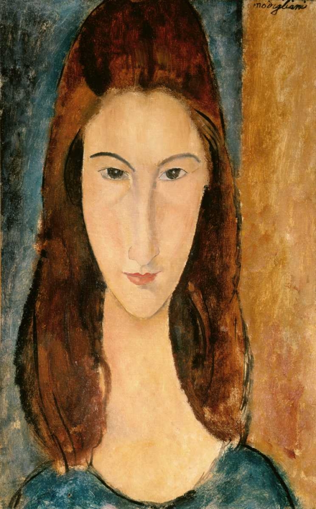 Wall Art Painting id:91295, Name: Jeanne Hebuterne, 1919, Artist: Modigliani, Amedeo