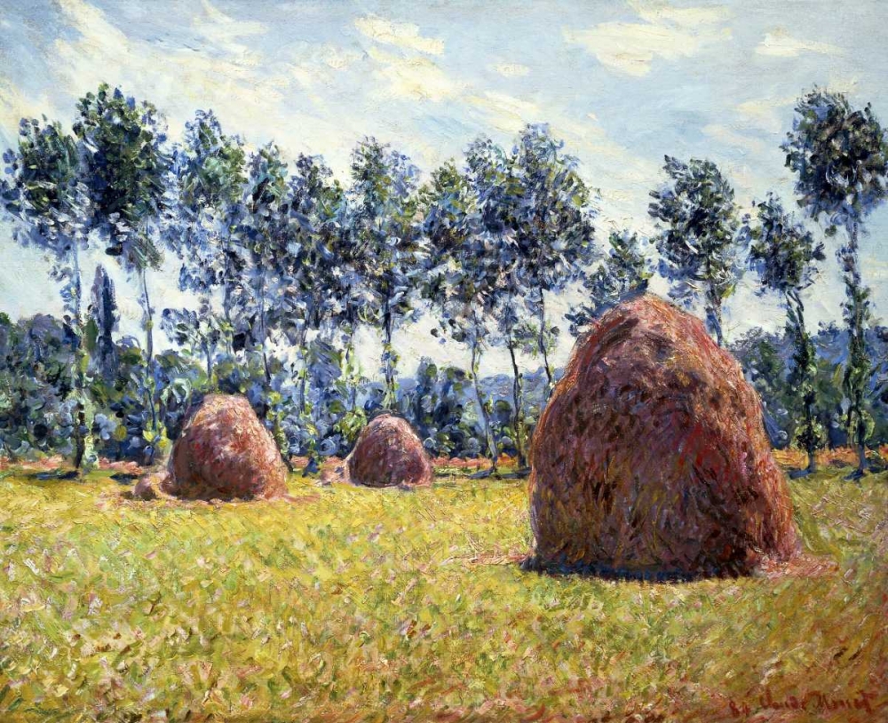 Wall Art Painting id:91322, Name: Haystacks at Giverny, Artist: Monet, Claude