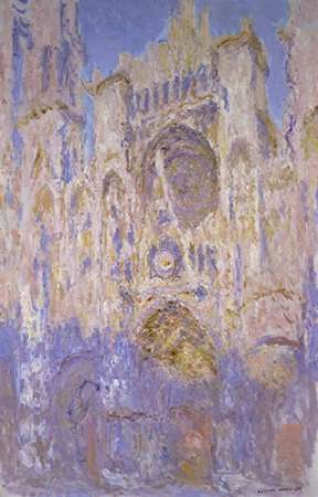 Wall Art Painting id:186315, Name: Rouen Cathedral, Effects of Sunlight, Sunset, Artist: Monet, Claude