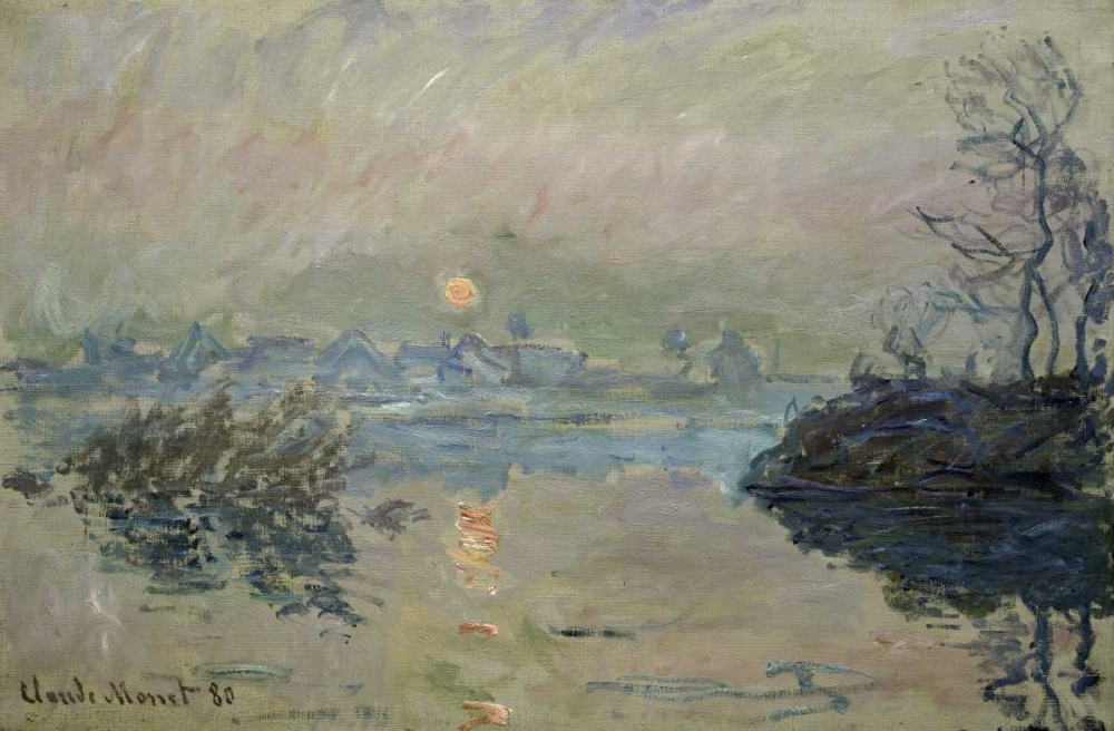 Wall Art Painting id:91344, Name: Setting Sun - Soleil couchant, Artist: Monet, Claude