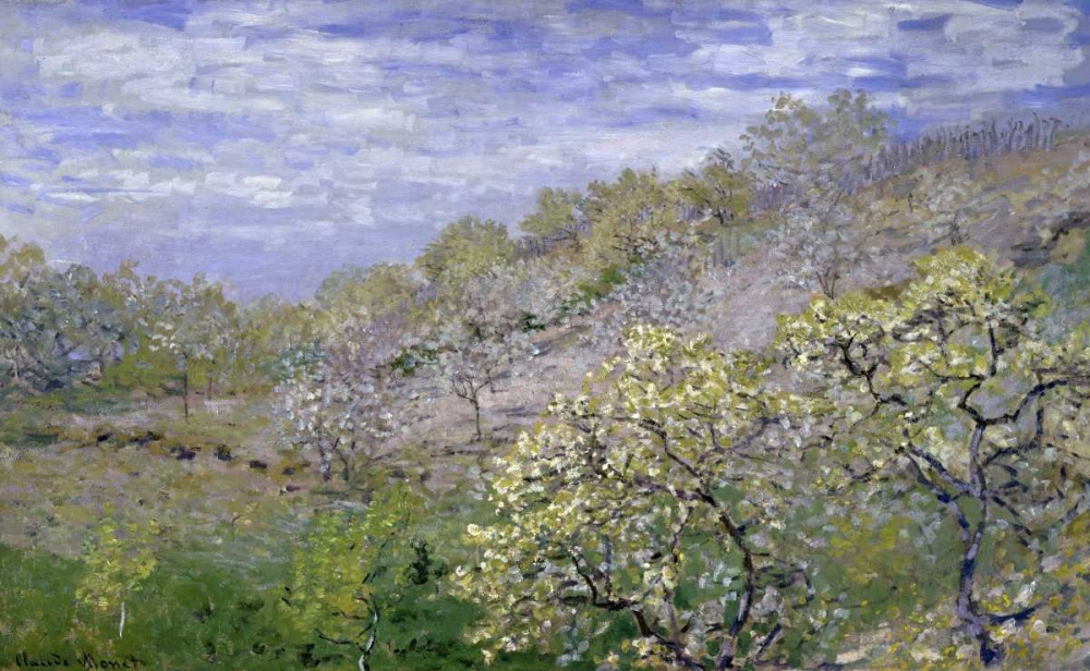 Wall Art Painting id:91355, Name: Trees in Bloom - Arbres en fleurs, Artist: Monet, Claude