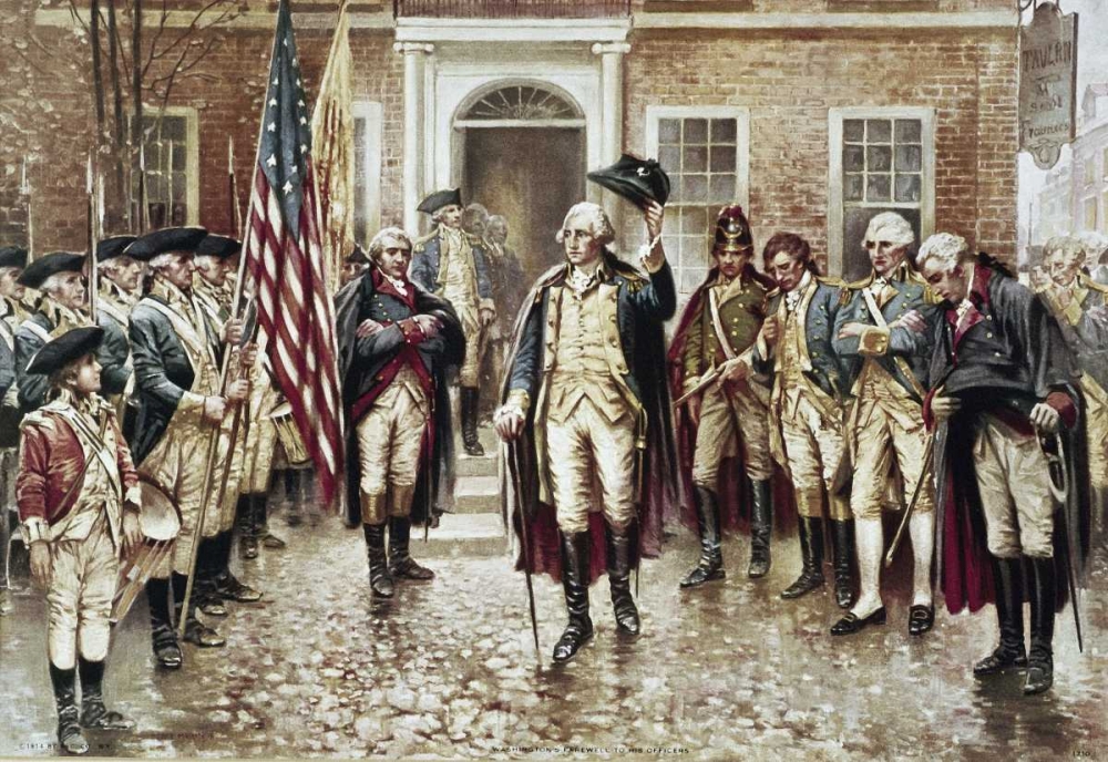 Wall Art Painting id:91381, Name: Washingtons Farewell To His Officers, Artist: Moran, Edward