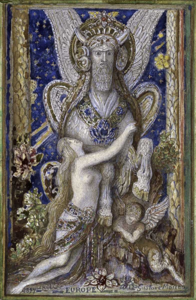 Wall art: Europa, by Moreau, Gustave