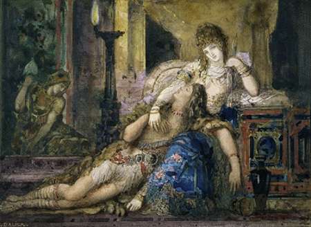 Wall Art Painting id:186330, Name: Samson and Delilah, Artist: Moreau, Gustave