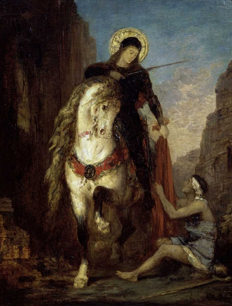 Wall Art Painting id:91398, Name: St. Martin, Artist: Moreau, Gustave