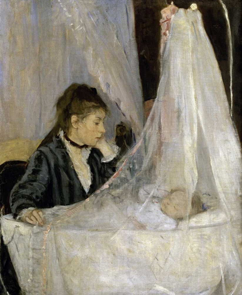 Wall Art Painting id:91399, Name: The Cradle - Le berceau, Artist: Morisot, Berthe