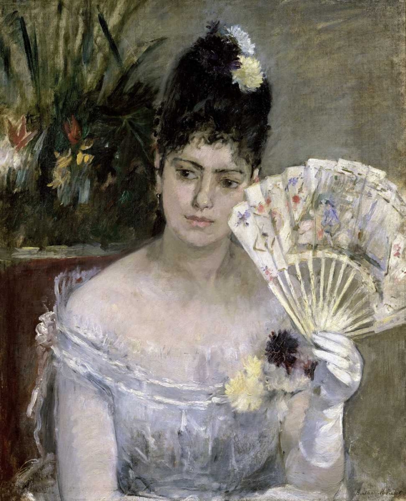 Wall Art Painting id:91400, Name: Young Lady at a Ball, Artist: Morisot, Berthe