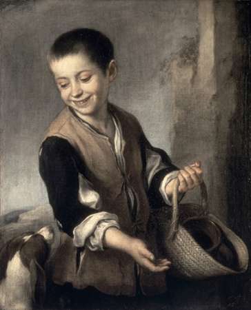 Wall art: Boy With a Dog, by Murillo, Bartolome Esteban