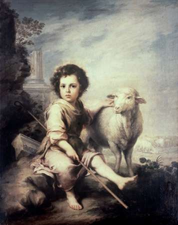 Wall Art Painting id:186342, Name: Museumist Child As Shepherd, Artist: Murillo, Bartolome Esteban
