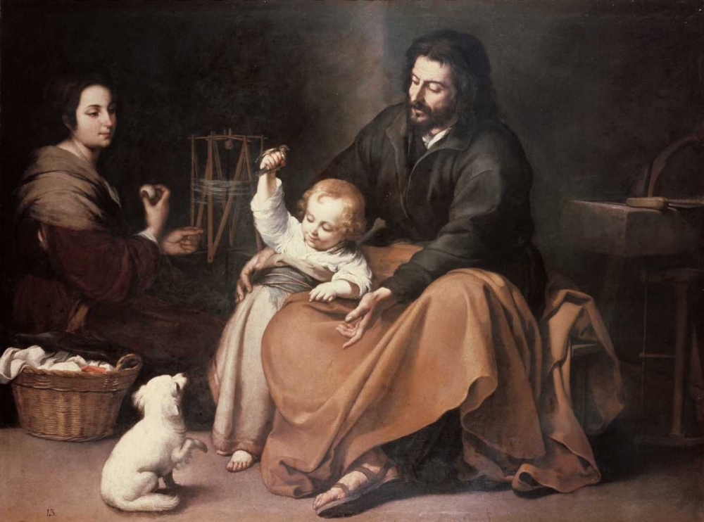 Art Print: Holy Family With a Bird