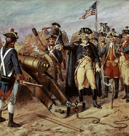 Wall art: Washington Firing First Shot at Yorktown, by Ogden, Henry Alexander