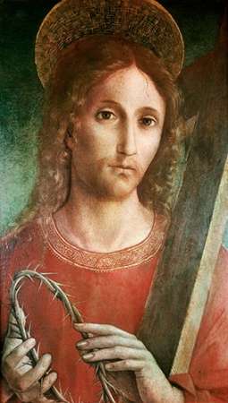 Art Print: Jesus With Cross and Crown of Thorns