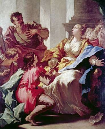Wall art: Sophonisba Receiving The Cup of Poison, by Pellegrini, Giovanni Antonio