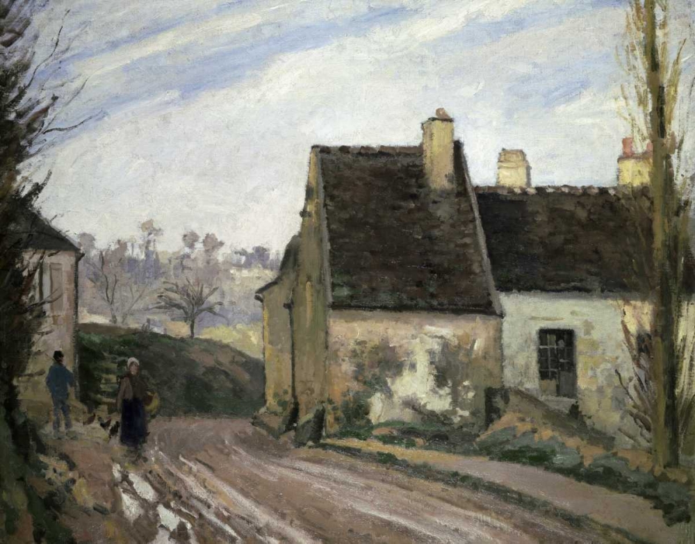 Wall Art Painting id:91430, Name: Les Masures Pres D Osny, Artist: Pissarro, Camille