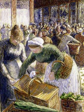 Wall art: Market at Pontoise, Paris, by Pissarro, Camille