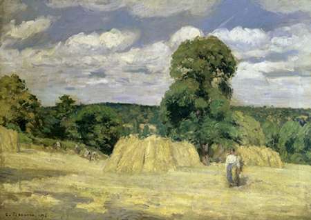 Wall art: The Harvest at Montfoucault, by Pissarro, Camille