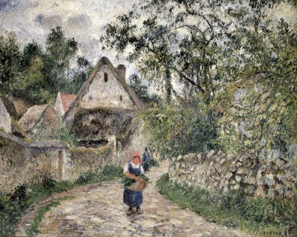 Wall art: Village Street at Valhermeil, by Pissarro, Camille