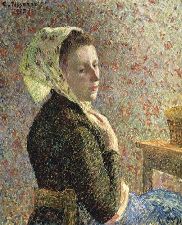 Art Print: Woman with Green Scarf