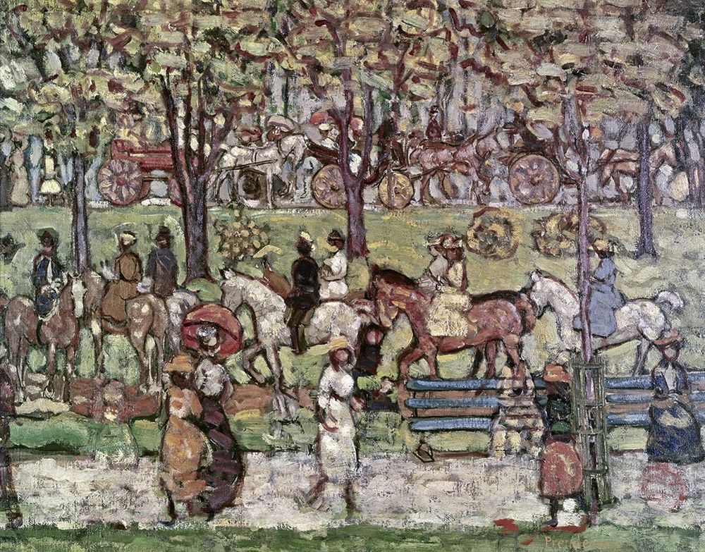Wall Art Painting id:268295, Name: Central Park In 1903, Artist: Prendergast, Maurice Brazil