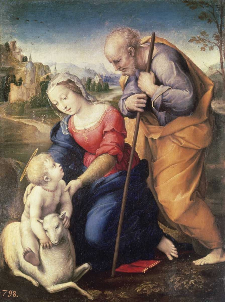 Art Print: Holy Family With The Lamb