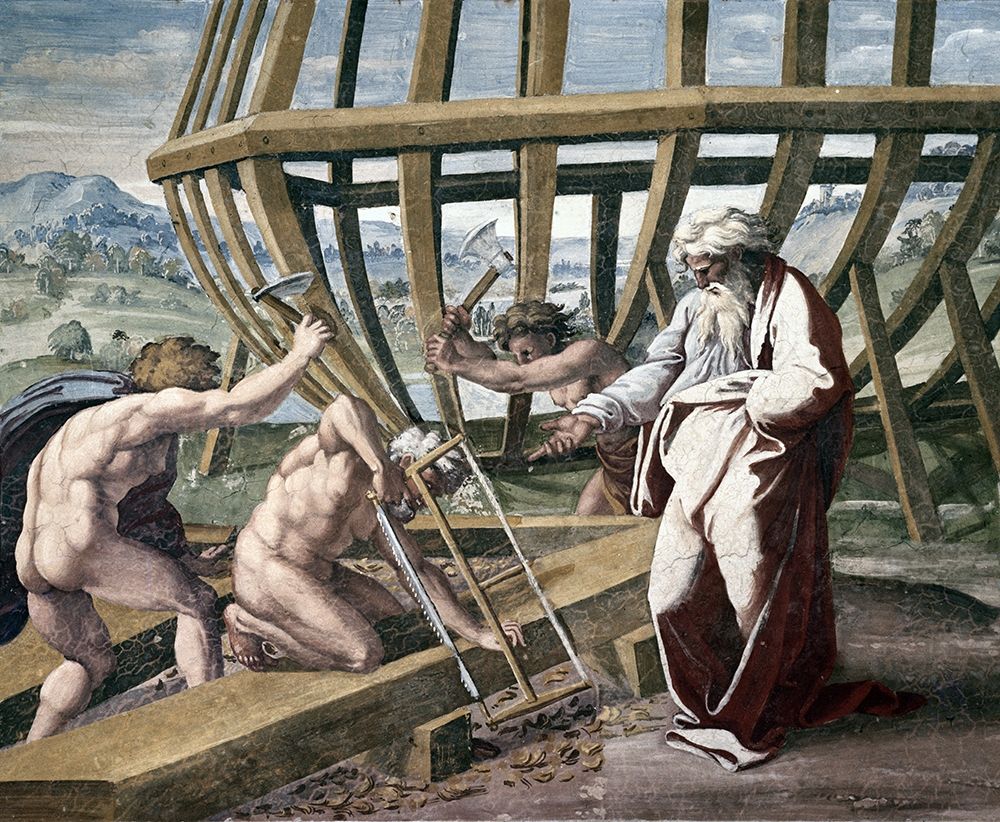 Art Print: Noah Building The Ark
