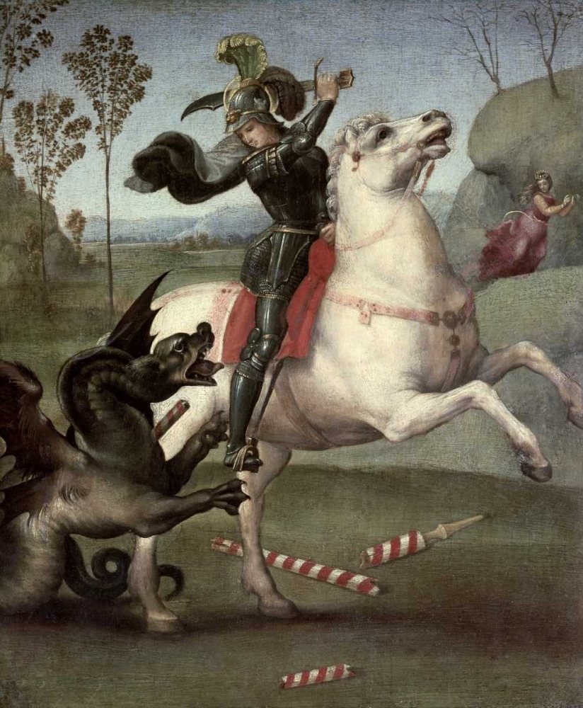 Art Print: St. George Fighting The Dragon