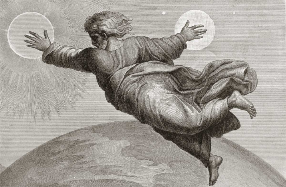 Wall art: Sun and Moon, by Raphael