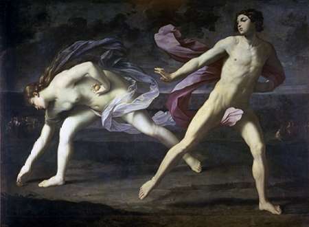 Wall Art Painting id:186407, Name: Atalanta and Hippomenes, Artist: Reni, Guido
