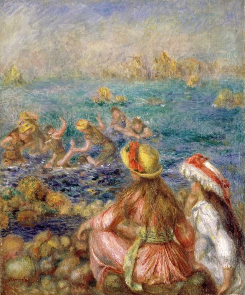 Wall Art Painting id:91510, Name: Bathers, Artist: Renoir, Pierre-Auguste