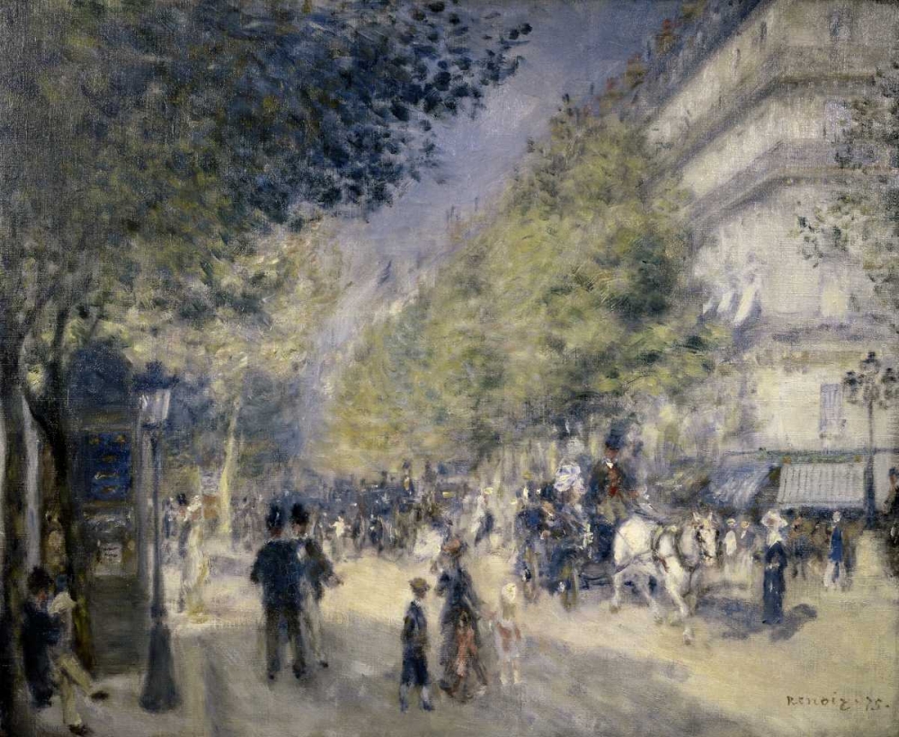 Wall Art Painting id:91522, Name: Main Boulevard, Artist: Renoir, Pierre-Auguste