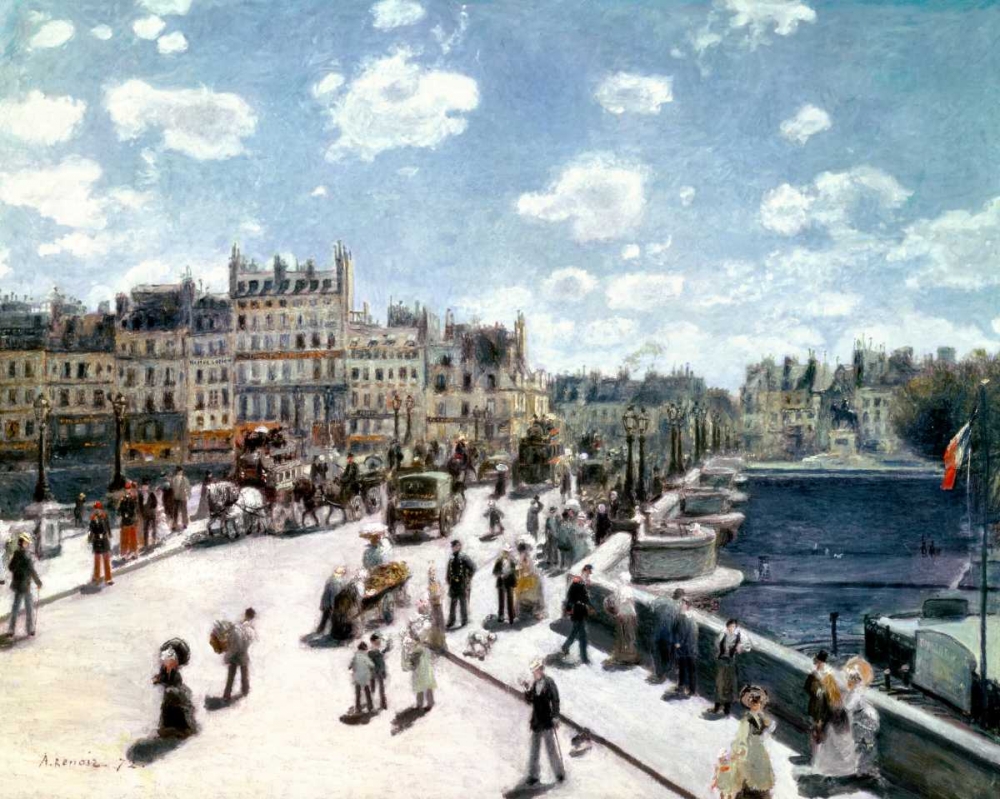 Wall Art Painting id:91525, Name: Pont Neuf, Paris, Artist: Renoir, Pierre-Auguste