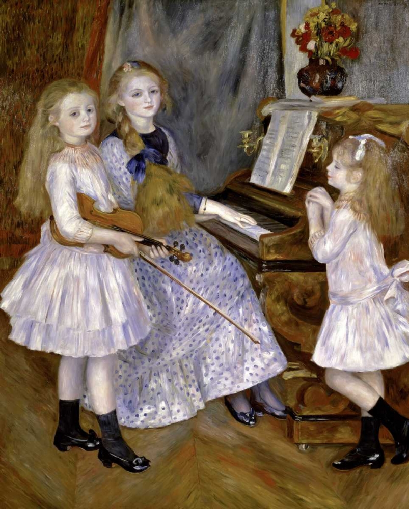 Wall Art Painting id:91527, Name: Portrait of the Daughters of Catulle Mendes, Artist: Renoir, Pierre-Auguste