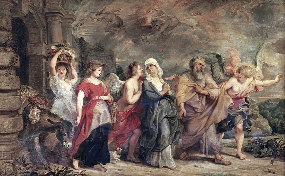 Wall Art Painting id:269039, Name: Escape of Lot, Artist: Rubens, Peter Paul