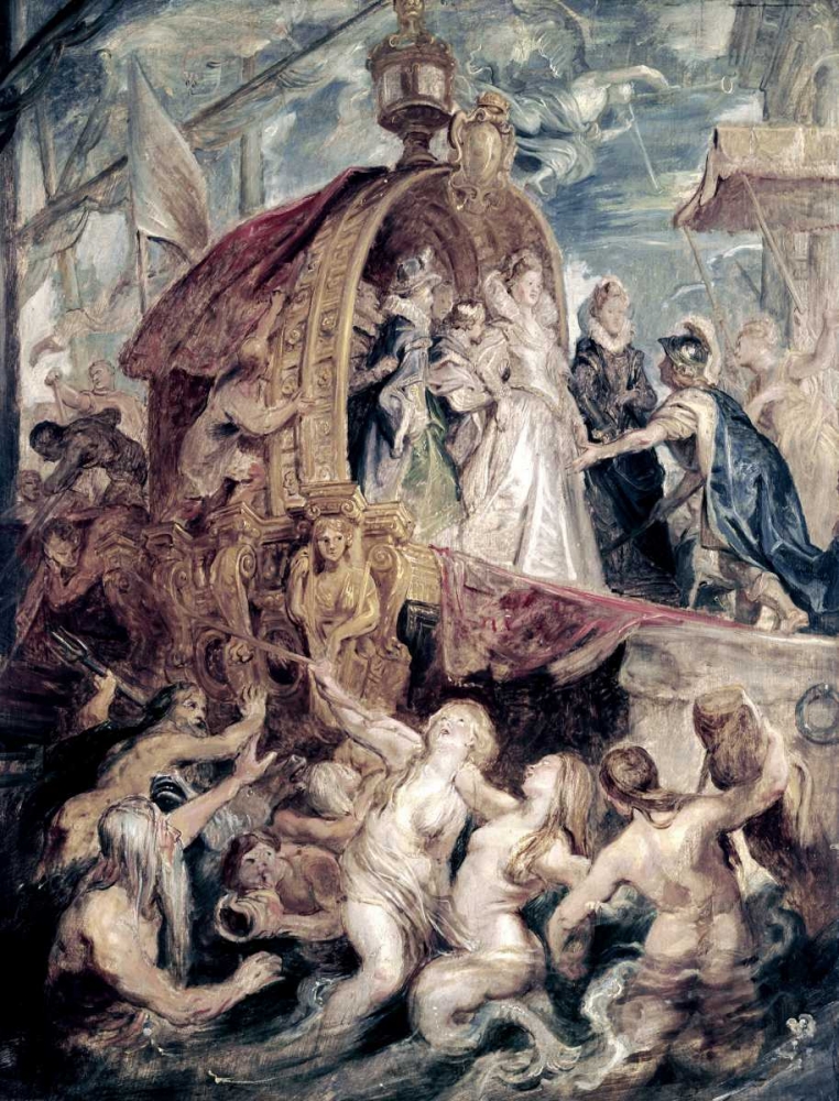 Wall Art Painting id:91569, Name: Marie De Medici Arrives In Marseilles, Artist: Rubens, Peter Paul