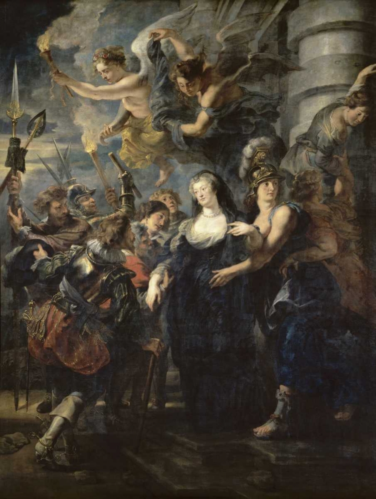 Wall Art Painting id:91573, Name: The Flight From Blois - Life of Marie de Medici, Queen of France, Artist: Rubens, Peter Paul