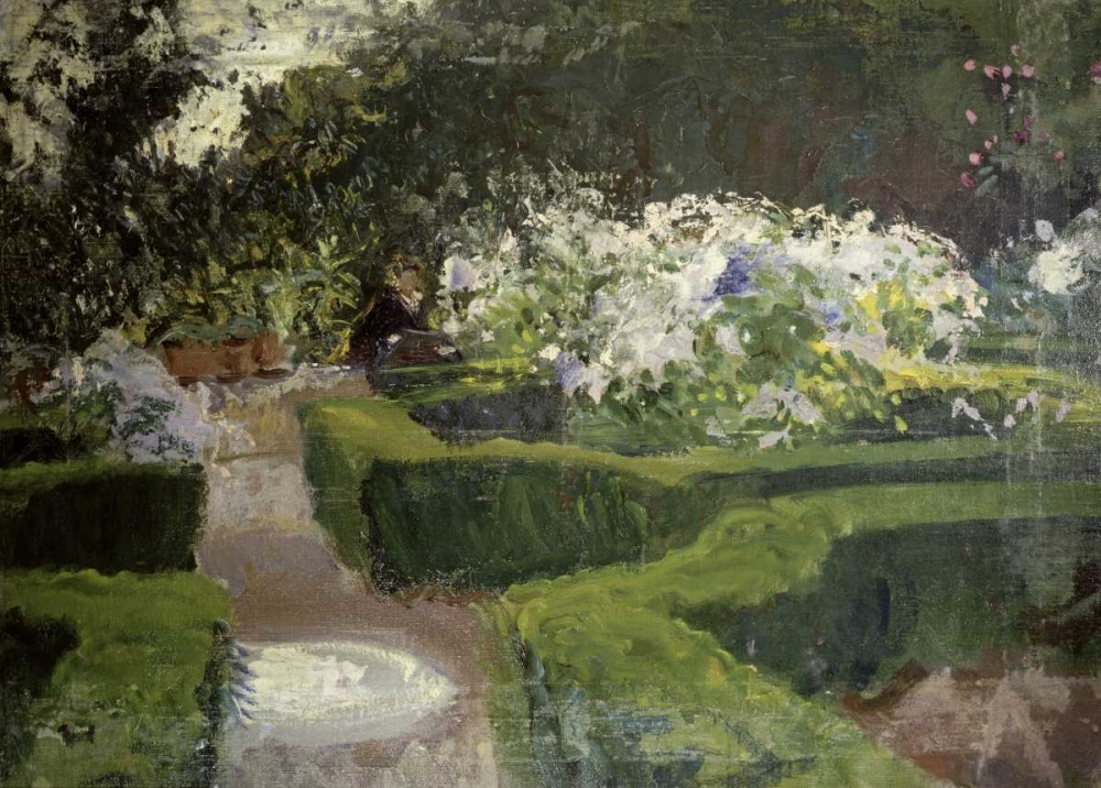 Wall Art Painting id:91585, Name: Garden at Granada, Artist: Sargent, John Singer
