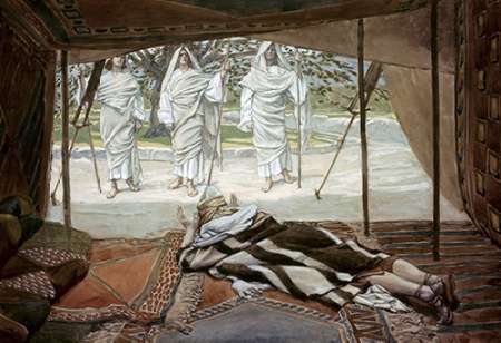 Wall Art Painting id:186446, Name: Abraham and The Three Angels, Artist: Tissot, James