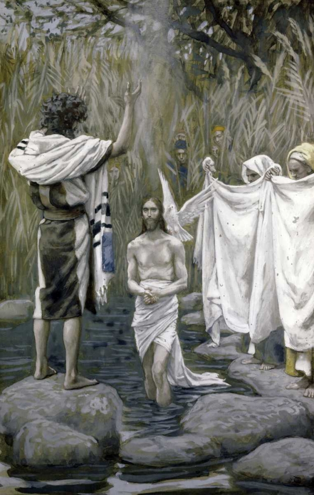 Wall Art Painting id:91628, Name: Baptism of Jesus, Artist: Tissot, James Jacques