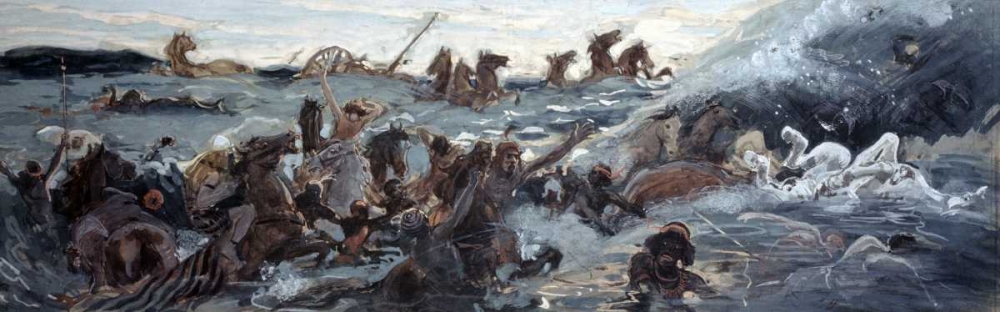 Wall Art Painting id:91637, Name: Egyptians Are Destroyed, Artist: Tissot, James Jacques