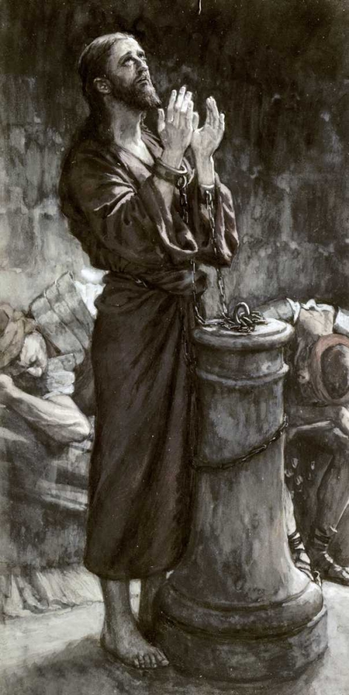 Wall Art Painting id:91639, Name: Friday Morning: Jesus In Prison, Artist: Tissot, James Jacques