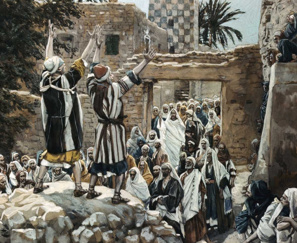 Wall Art Painting id:91643, Name: Healing of The Two Blind Men at Jericho, Artist: Tissot, James Jacques