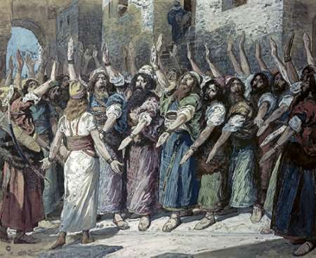 Wall Art Painting id:186569, Name: Israelites Declare Vengeance, Artist: Tissot, James
