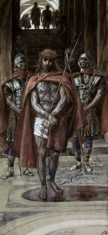 Wall Art Painting id:91650, Name: Jesus Leaves The Judgement Hall, Artist: Tissot, James Jacques