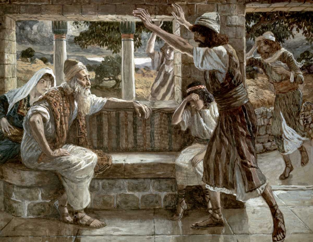Wall Art Painting id:91652, Name: Job Hears Bad Tidings, Artist: Tissot, James Jacques