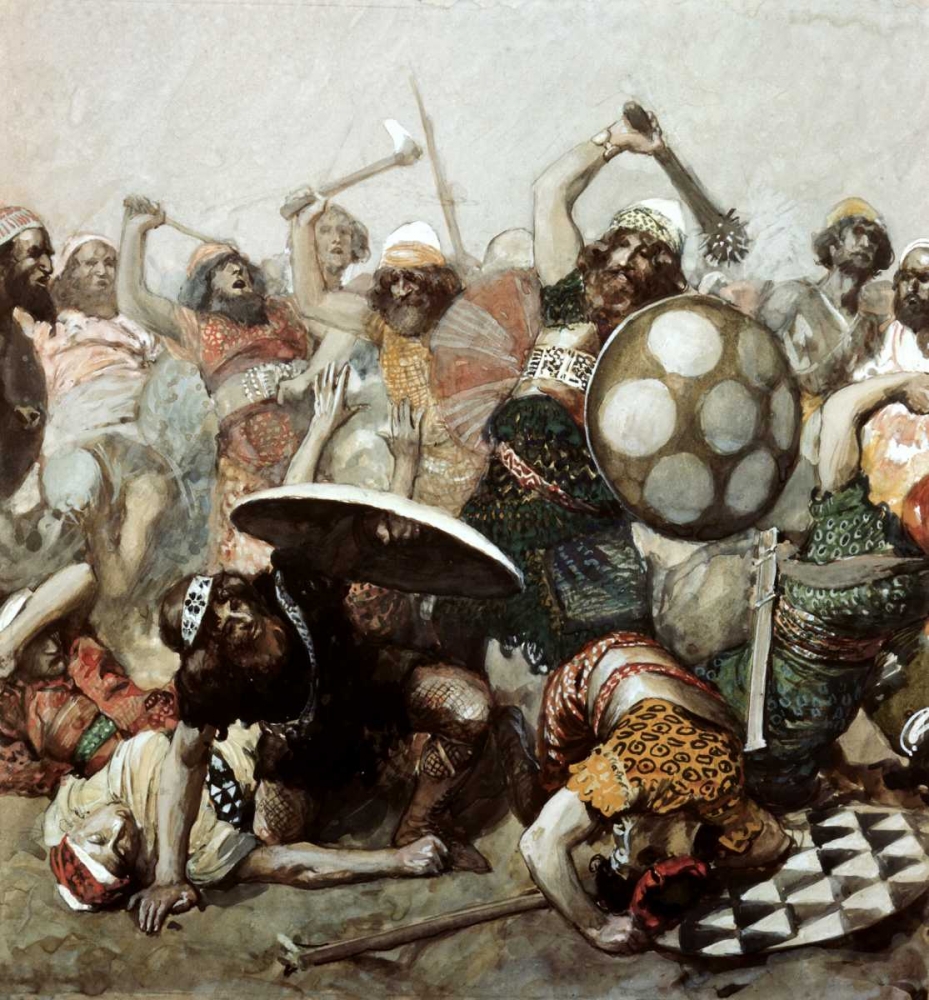 Wall Art Painting id:91653, Name: Joshua Destroys The Giants, Artist: Tissot, James Jacques
