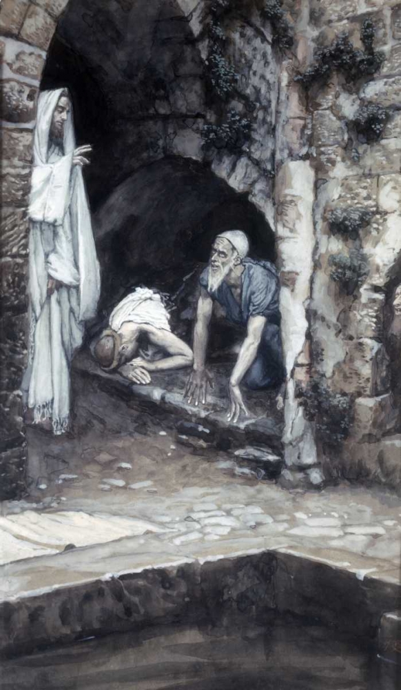 Wall Art Painting id:91660, Name: Man With An Infirmity of 38 Years, Artist: Tissot, James Jacques
