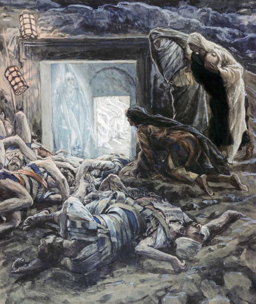 Wall Art Painting id:91661, Name: Mary Magdalene and The Holy Women at The Tomb, Artist: Tissot, James Jacques