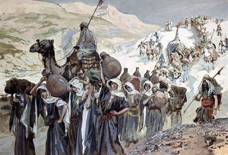 Wall art: Women of Ziklag Taken Into Captivity, by Tissot, James