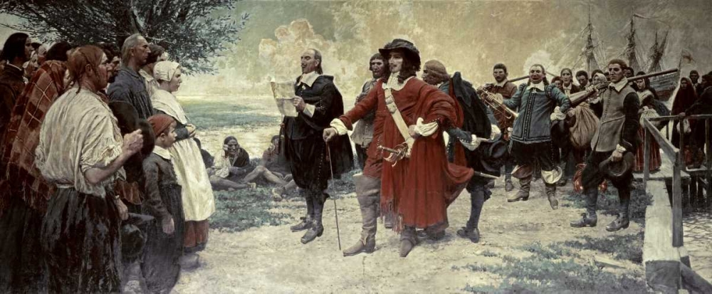 Wall Art Painting id:91713, Name: Capt. Philip Carteret Landing In New Jersey, Artist: Unknown