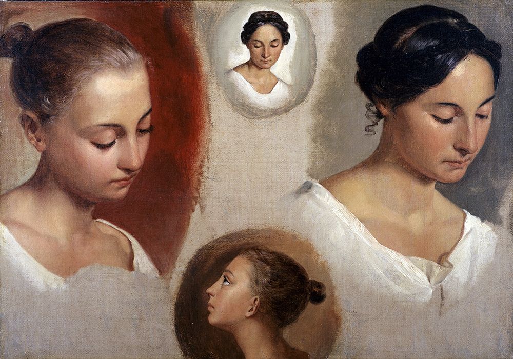 Wall art: Heads, by Unknown